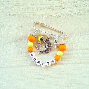 Charm pin models long brooches
